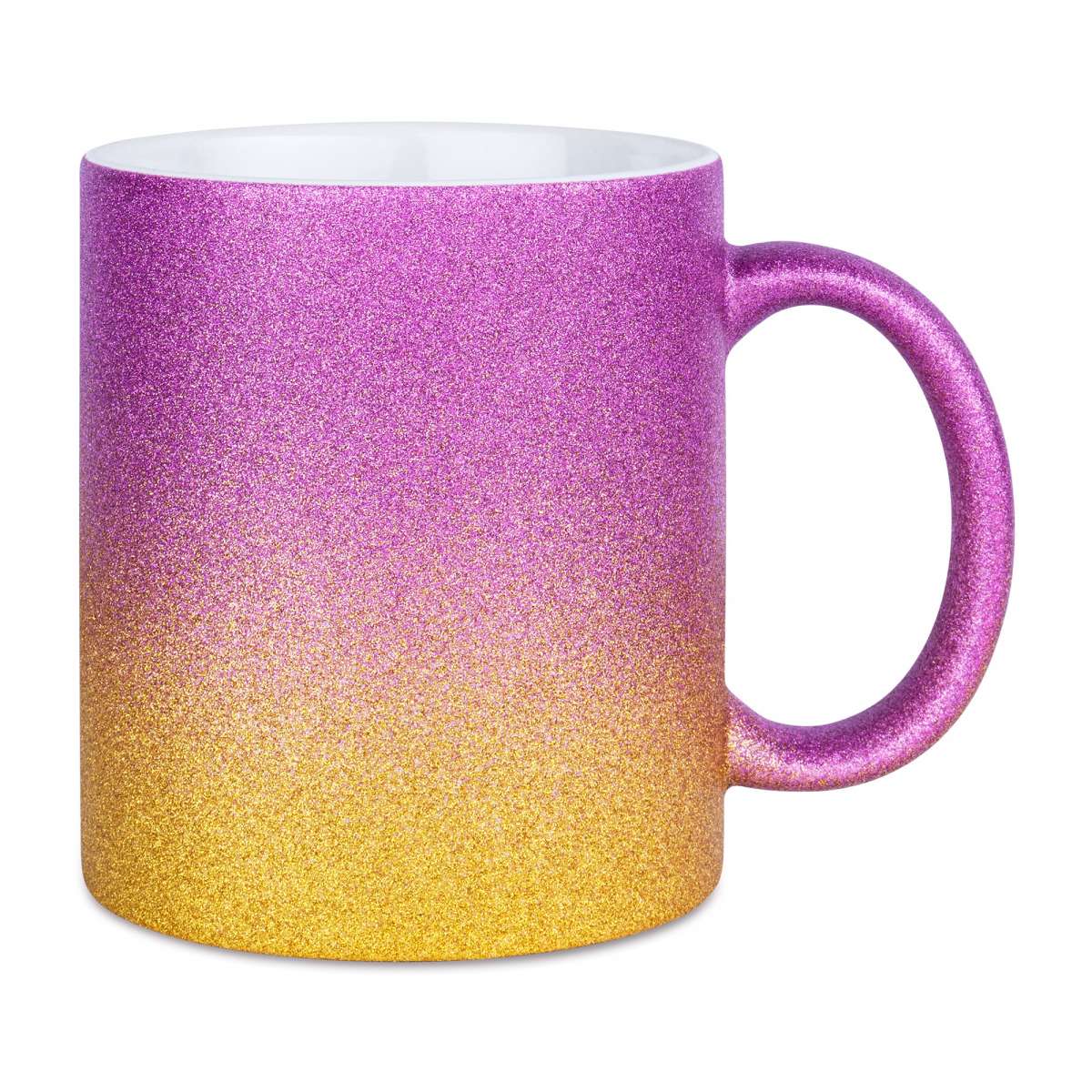 Glitzertasse mit Farbverlauf (Wunschmotiv)