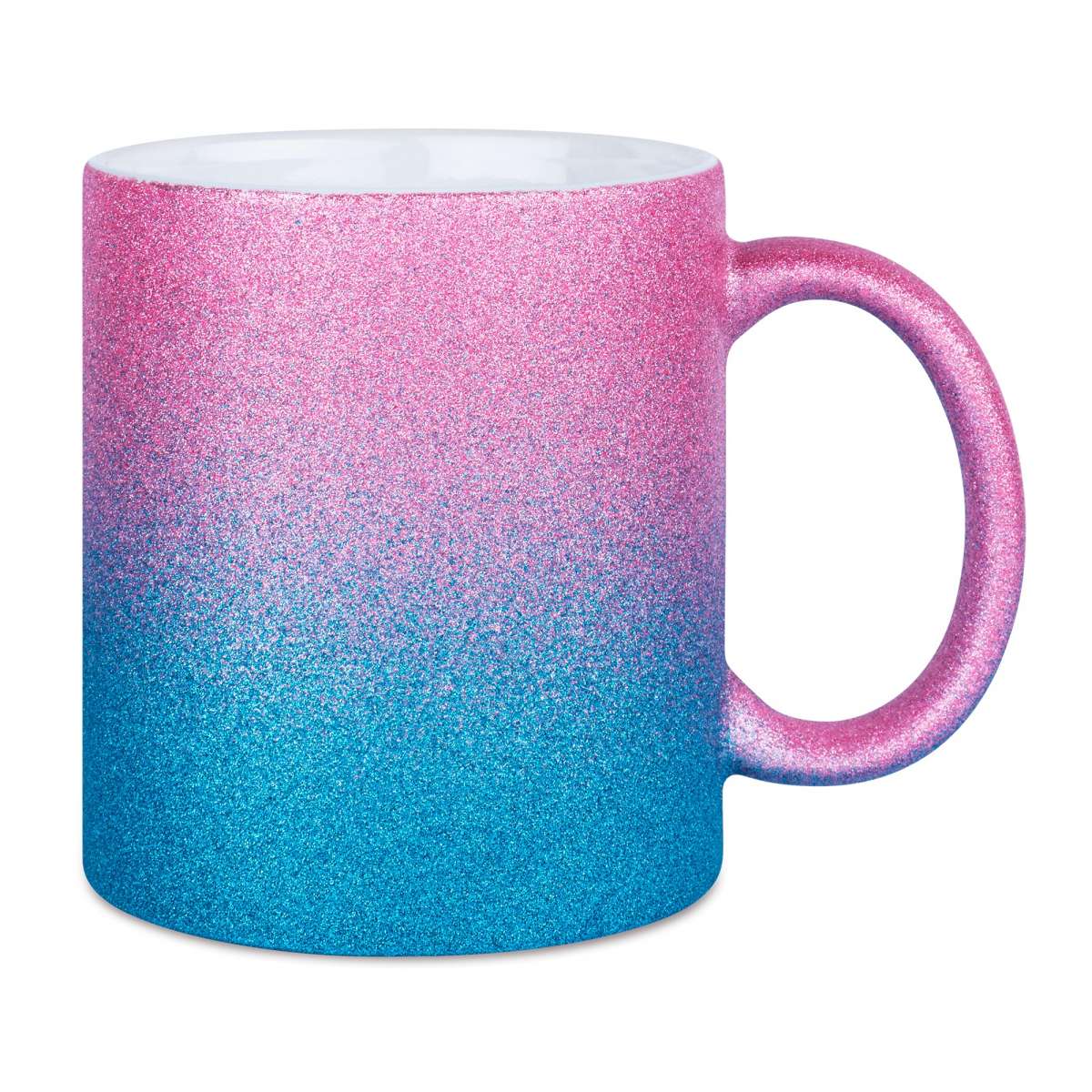 Glitzertasse mit Farbverlauf (Wunschmotiv)
