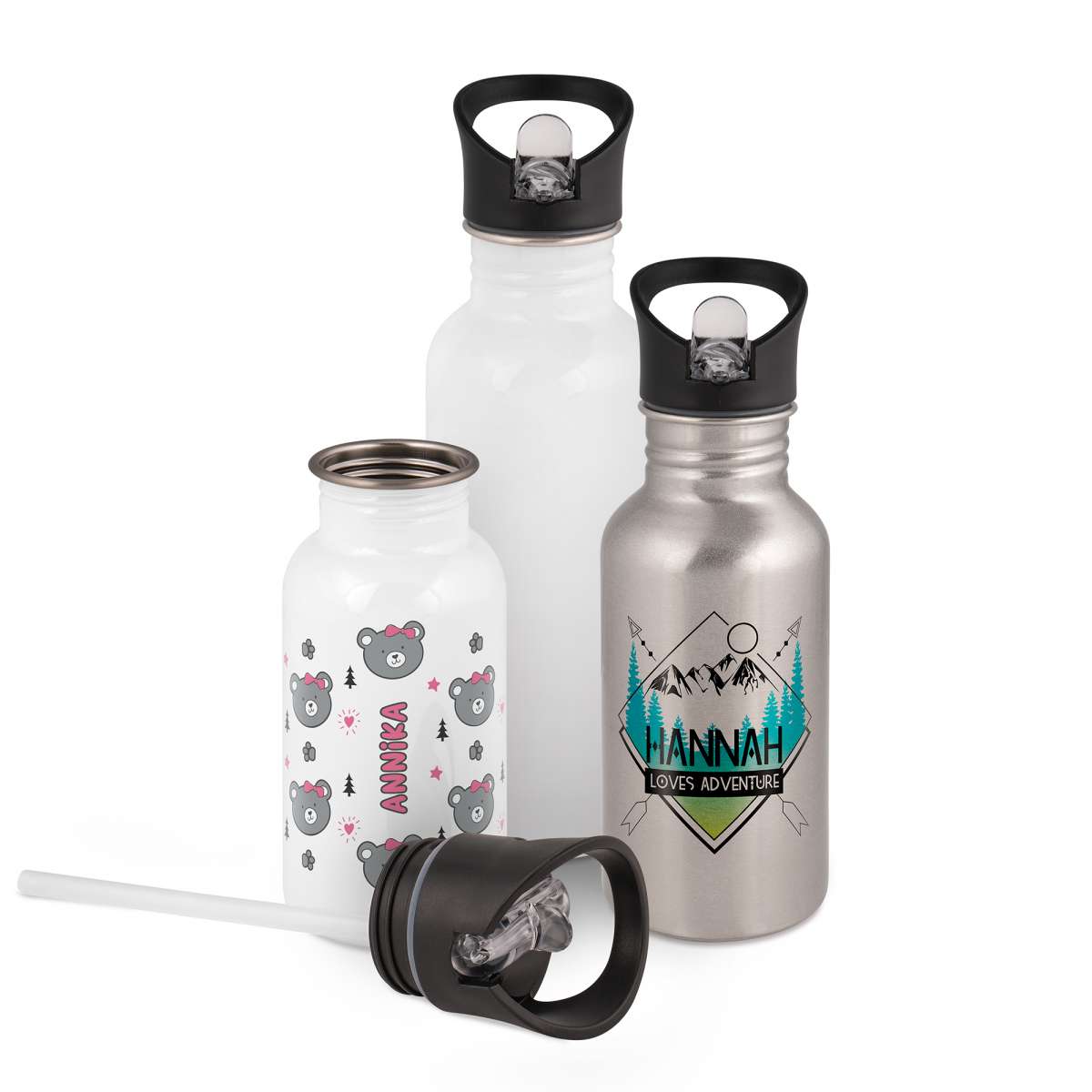 Edelstahl-Trinkflasche mit Wunschmotive