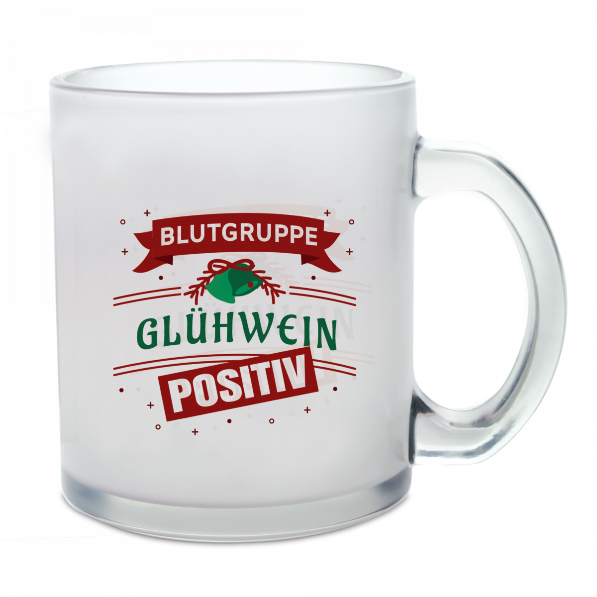 Glastasse satiniert (Wunschmotiv)