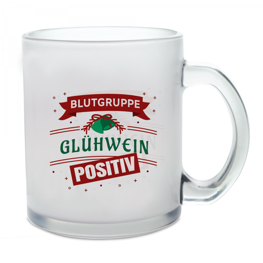 Glastasse satiniert (Wunschmotiv)