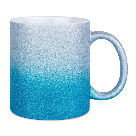 Glitzertasse mit Farbverlauf (Wunschmotiv)