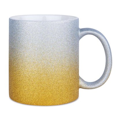 Glitzertasse mit Farbverlauf (Wunschmotiv)