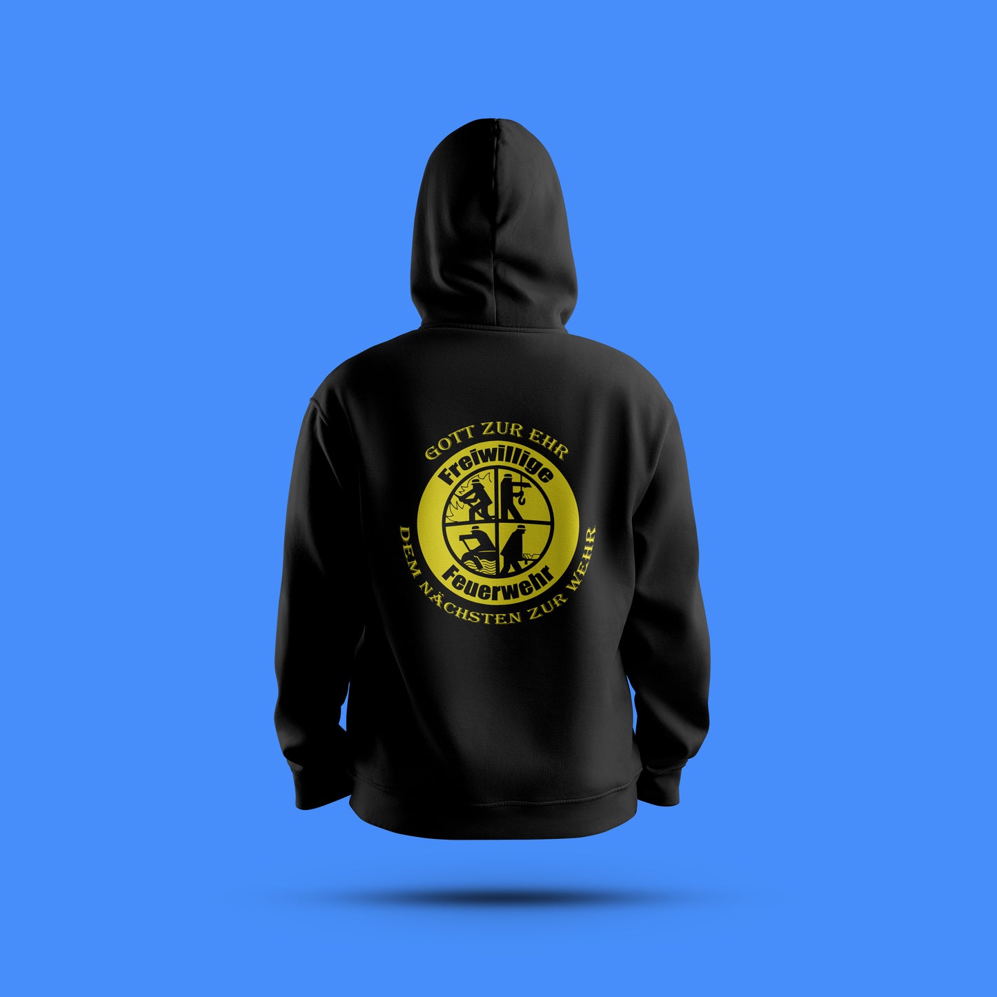 Hoodie „Status 3 - Feuerwehr Gott zur ehr dem nächsten zur Wehr“