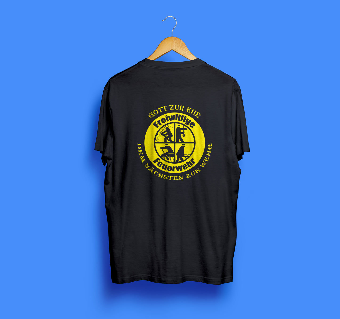 T-Shirt „Status 3 - Feuerwehr Gott zur ehr dem nächsten zur Wehr“